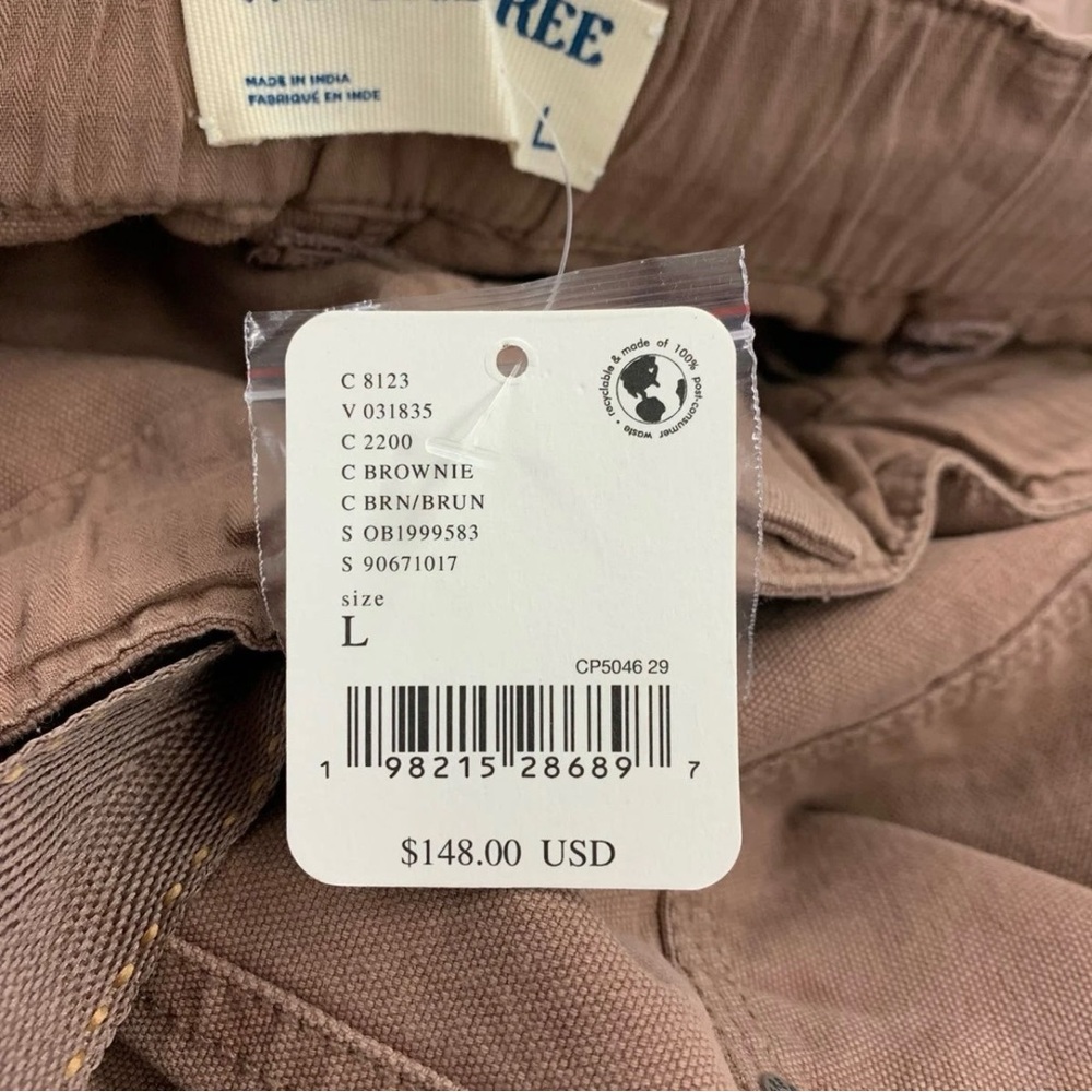 Free People WE THE FREE:”Hayden” Painter Pants in Brownie NWT - Picture 5 of 5